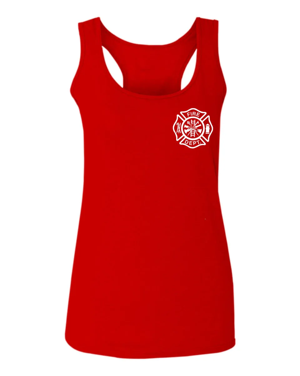 American Thin Red Line Firefighter Support Seal  women's Tank Top sleeveless Racerback