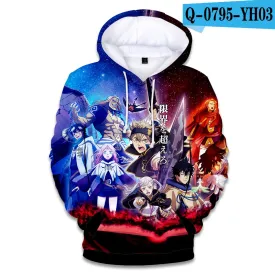 Black Clover Hoodie Sweatshirt - Anime Casual Streetwear
