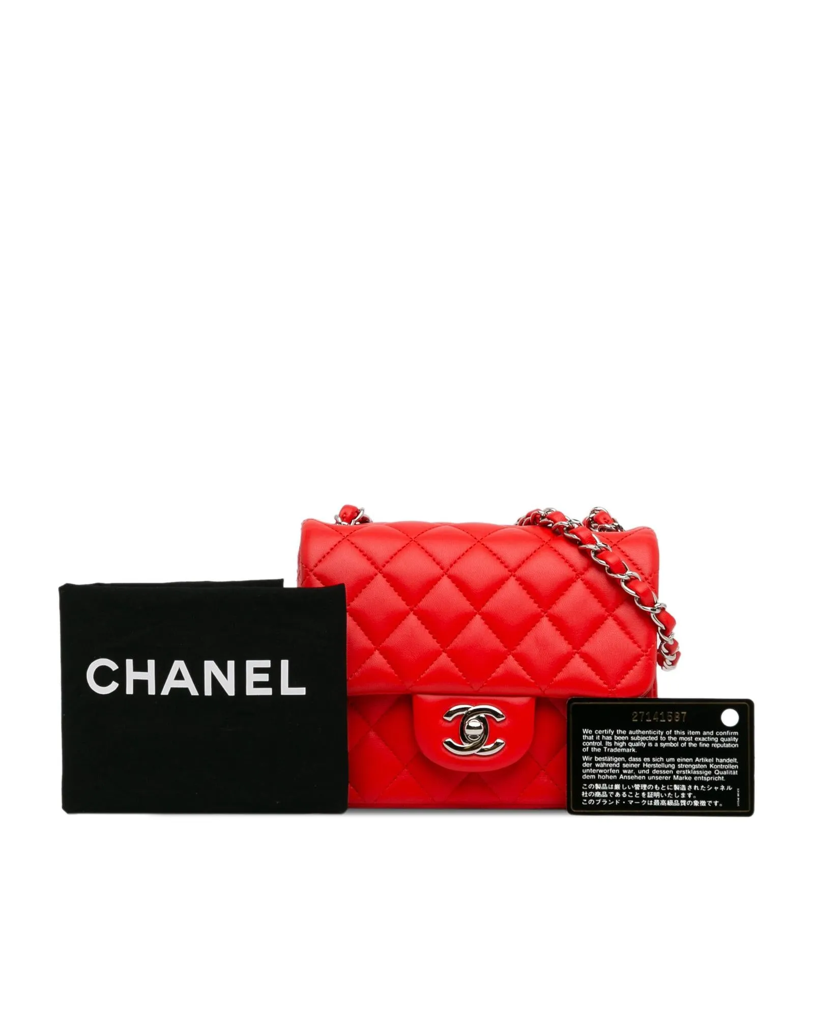 Classic Lambskin Square Flap Shoulder Bag