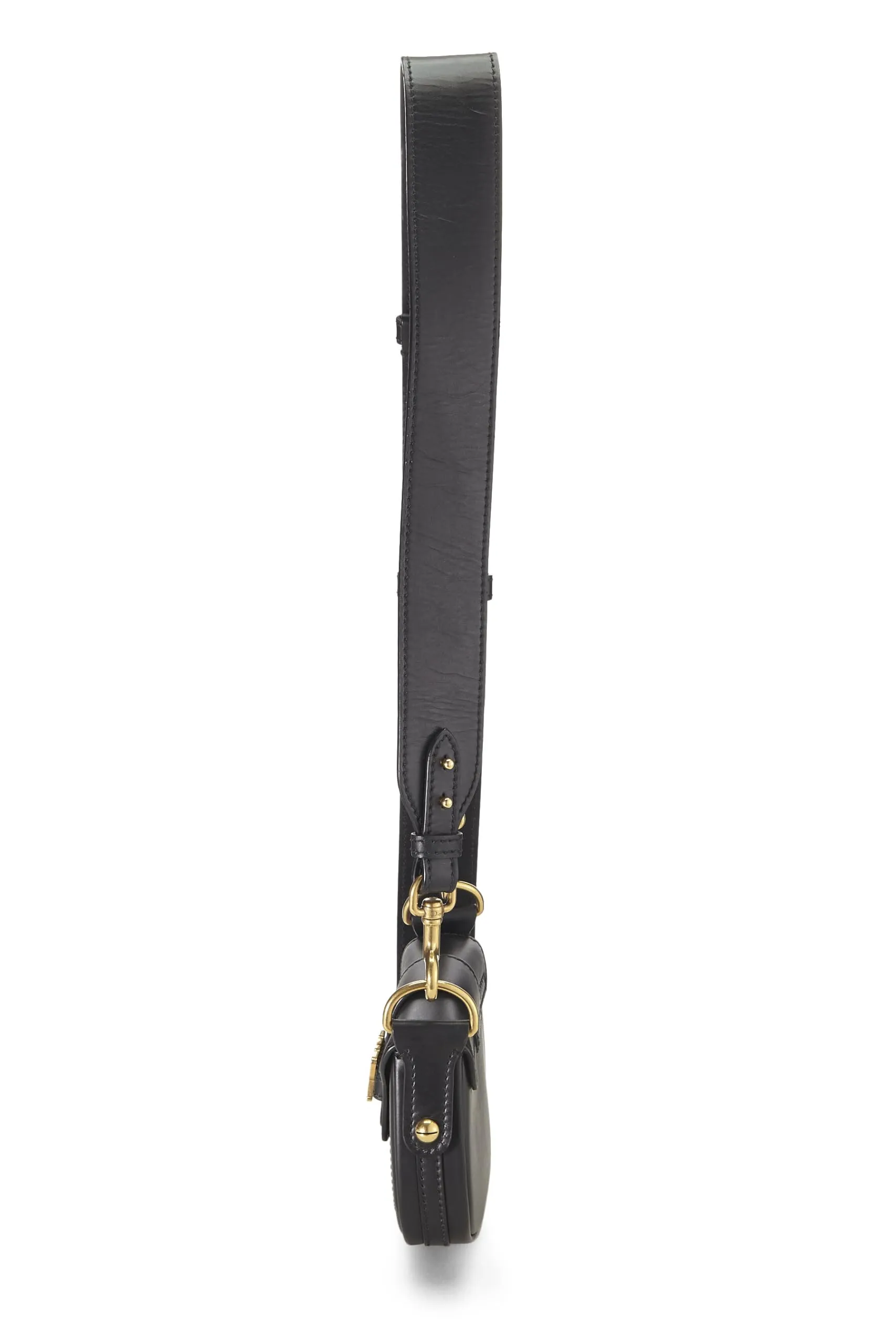 Dior,  Black Calfskin D-Fence Saddle Mini, Black