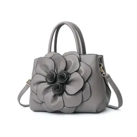 Fashion PU Leather Flower Portable Shoulder Bag