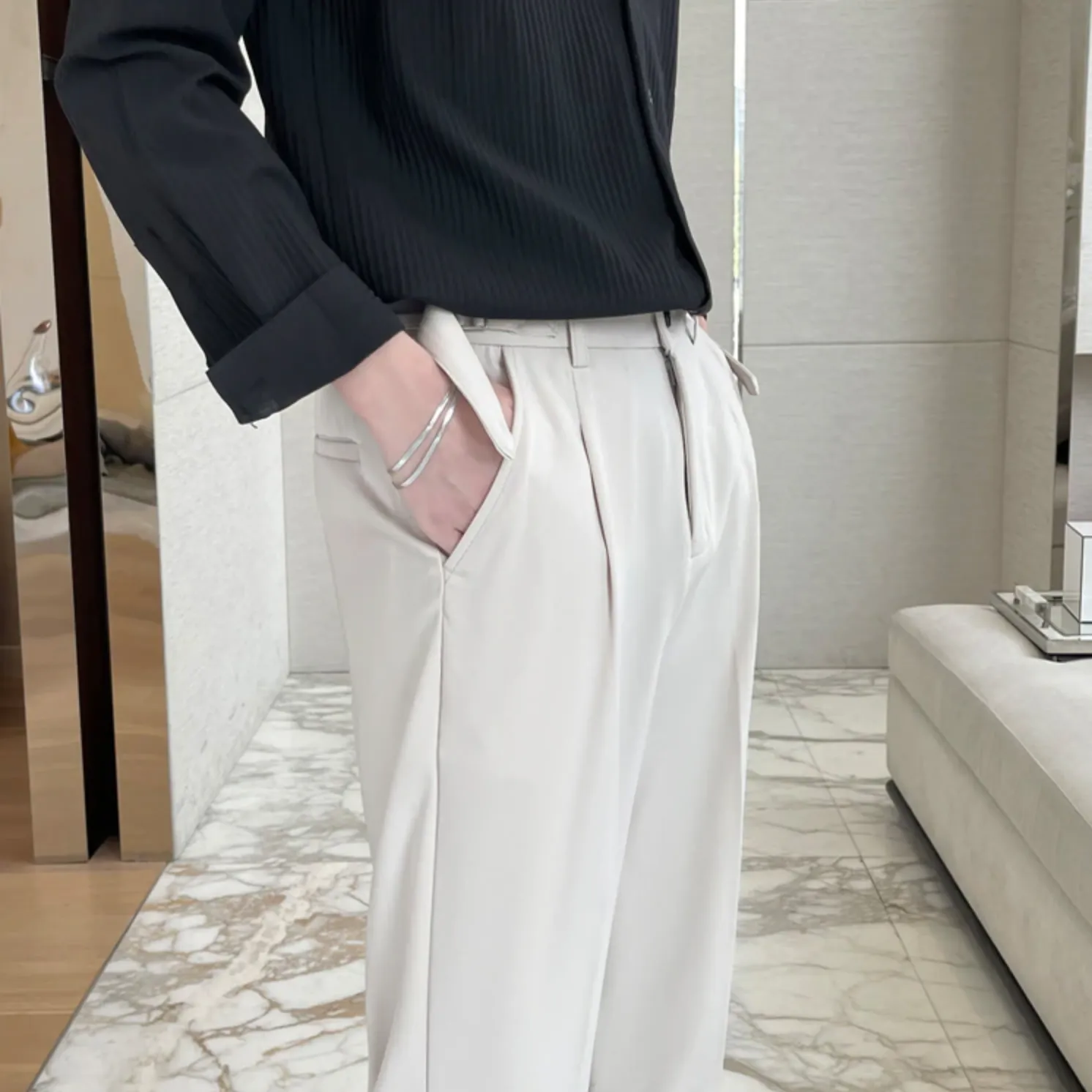 [Korean Style] 3 Colors Casual Straight Pants