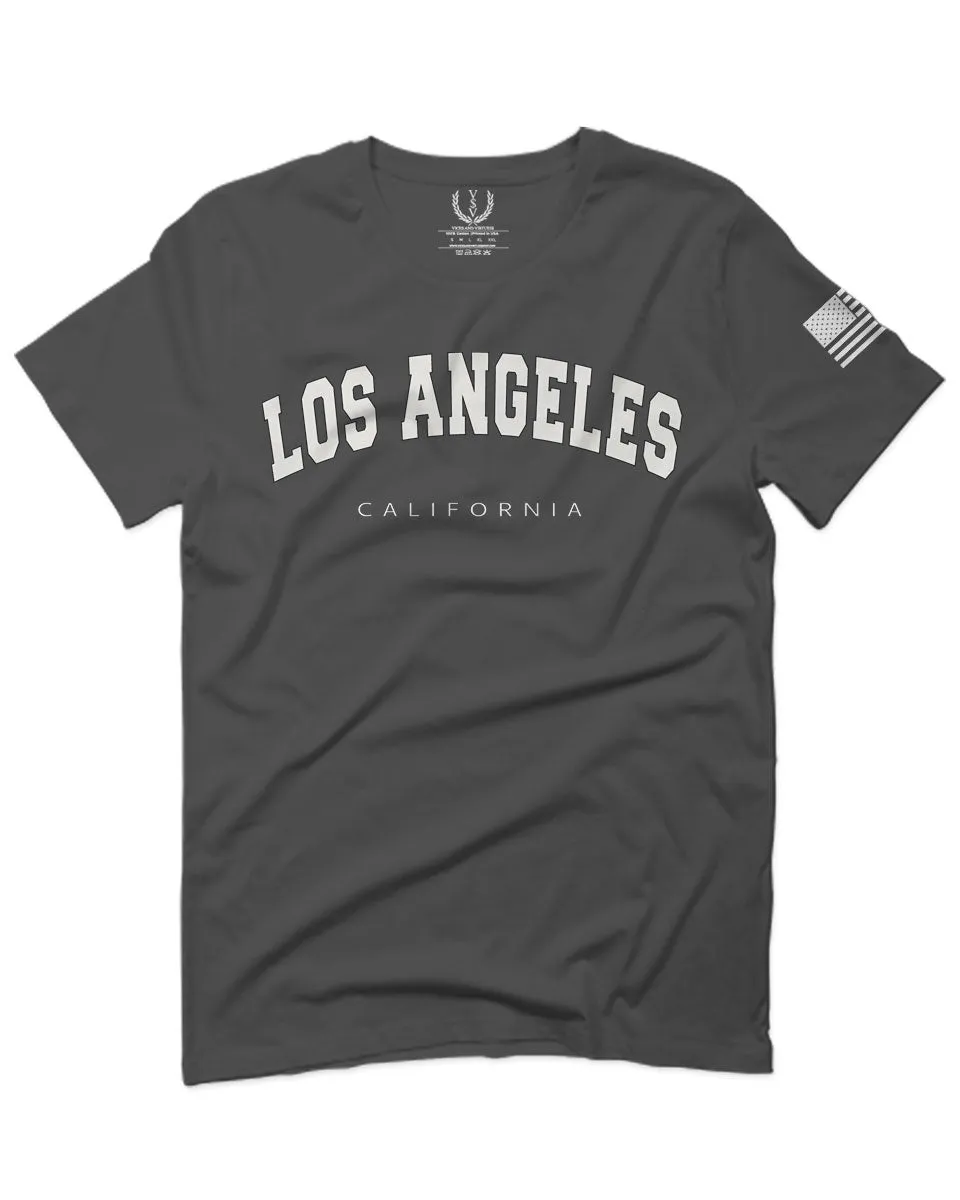 Los Angeles California Cali LA Retro Fonts For men T Shirt