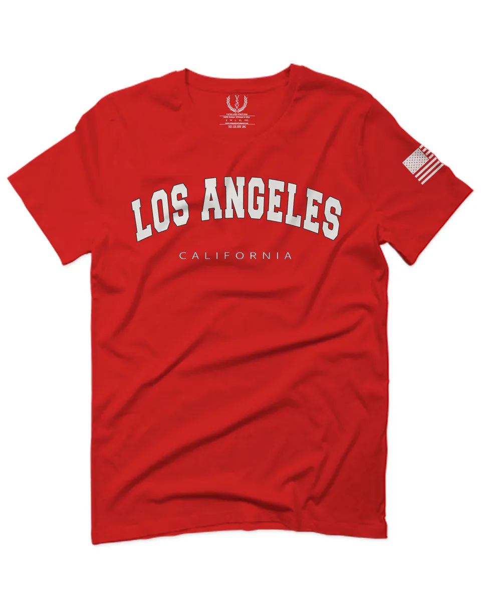 Los Angeles California Cali LA Retro Fonts For men T Shirt