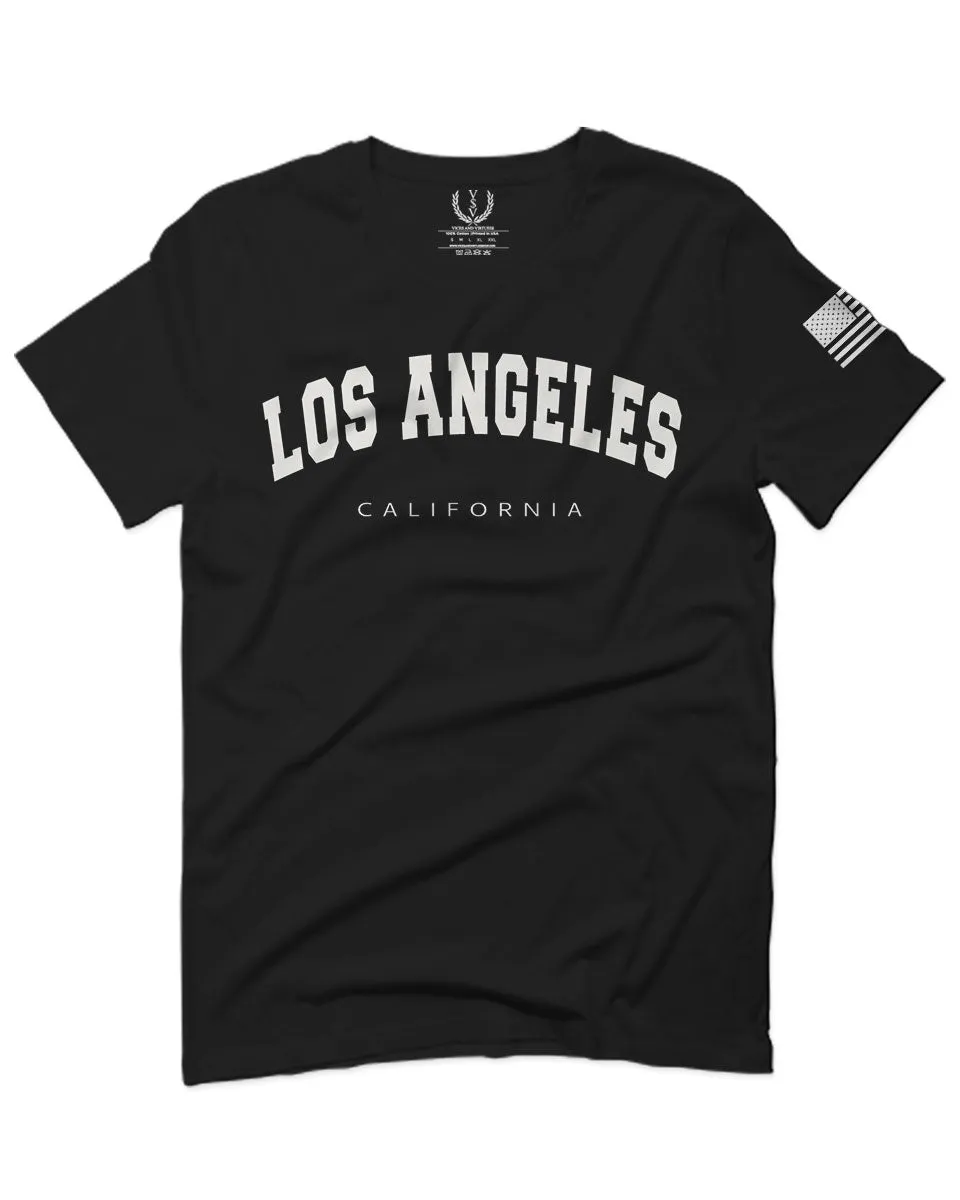 Los Angeles California Cali LA Retro Fonts For men T Shirt
