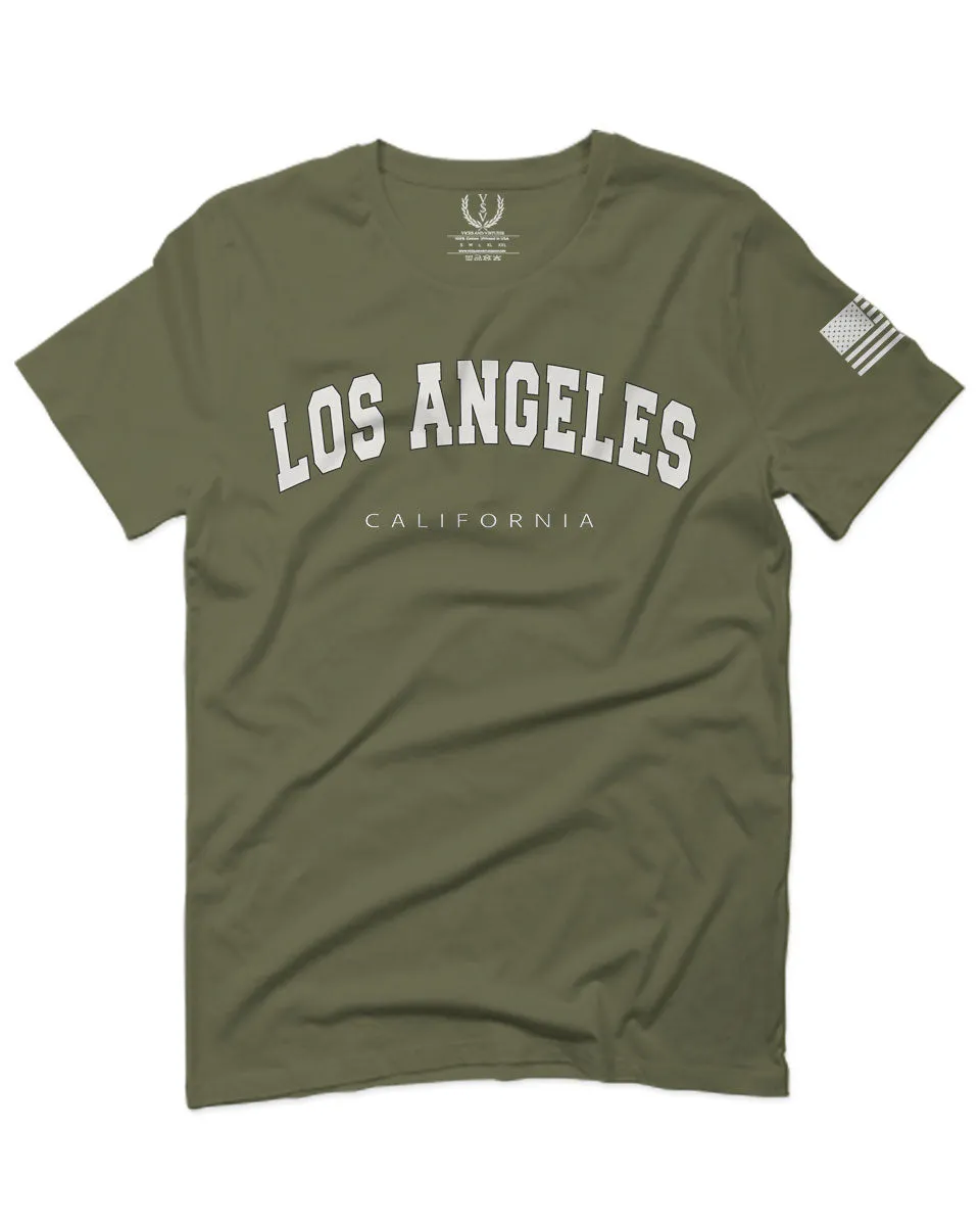 Los Angeles California Cali LA Retro Fonts For men T Shirt