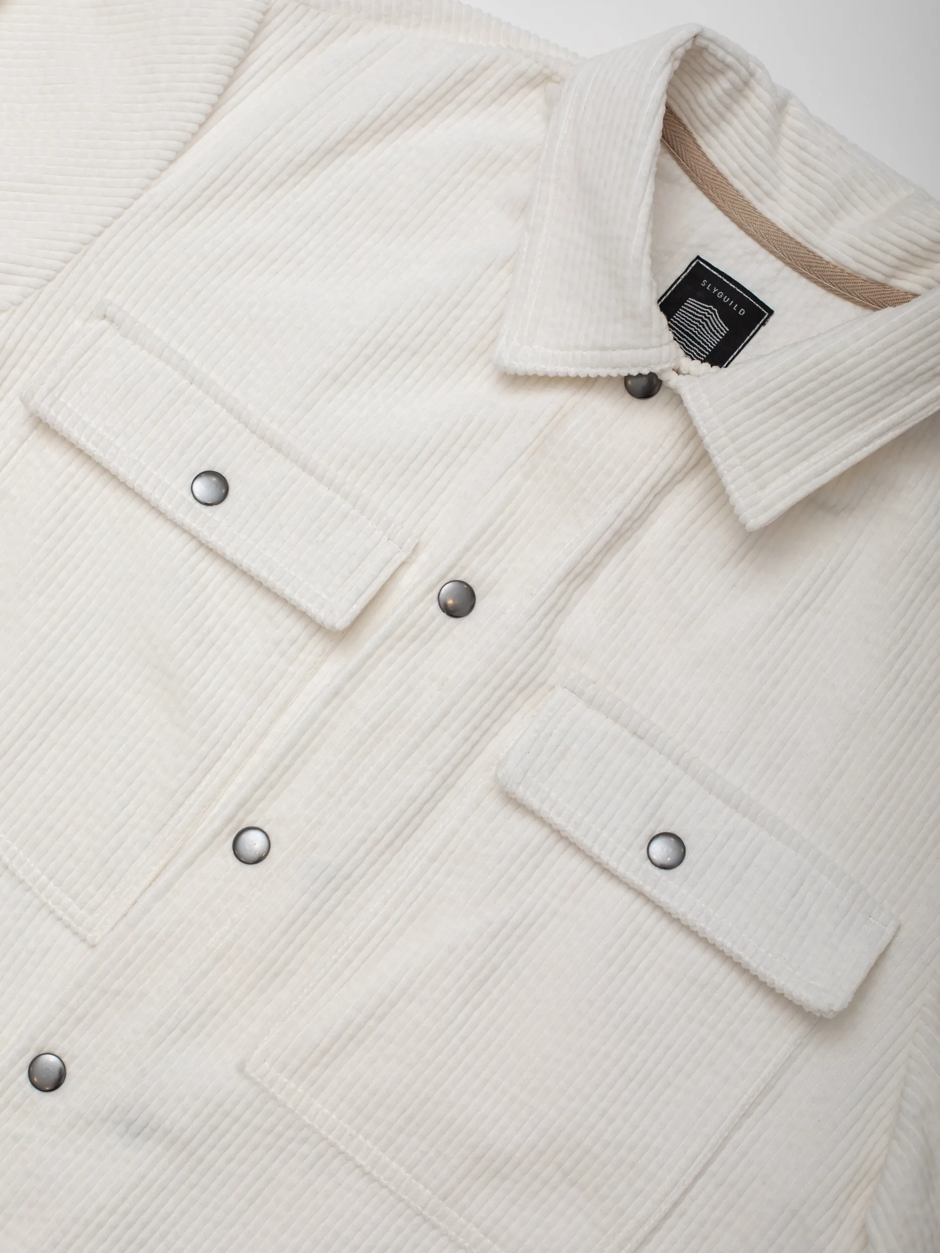 Off White Cord Over Shirt
