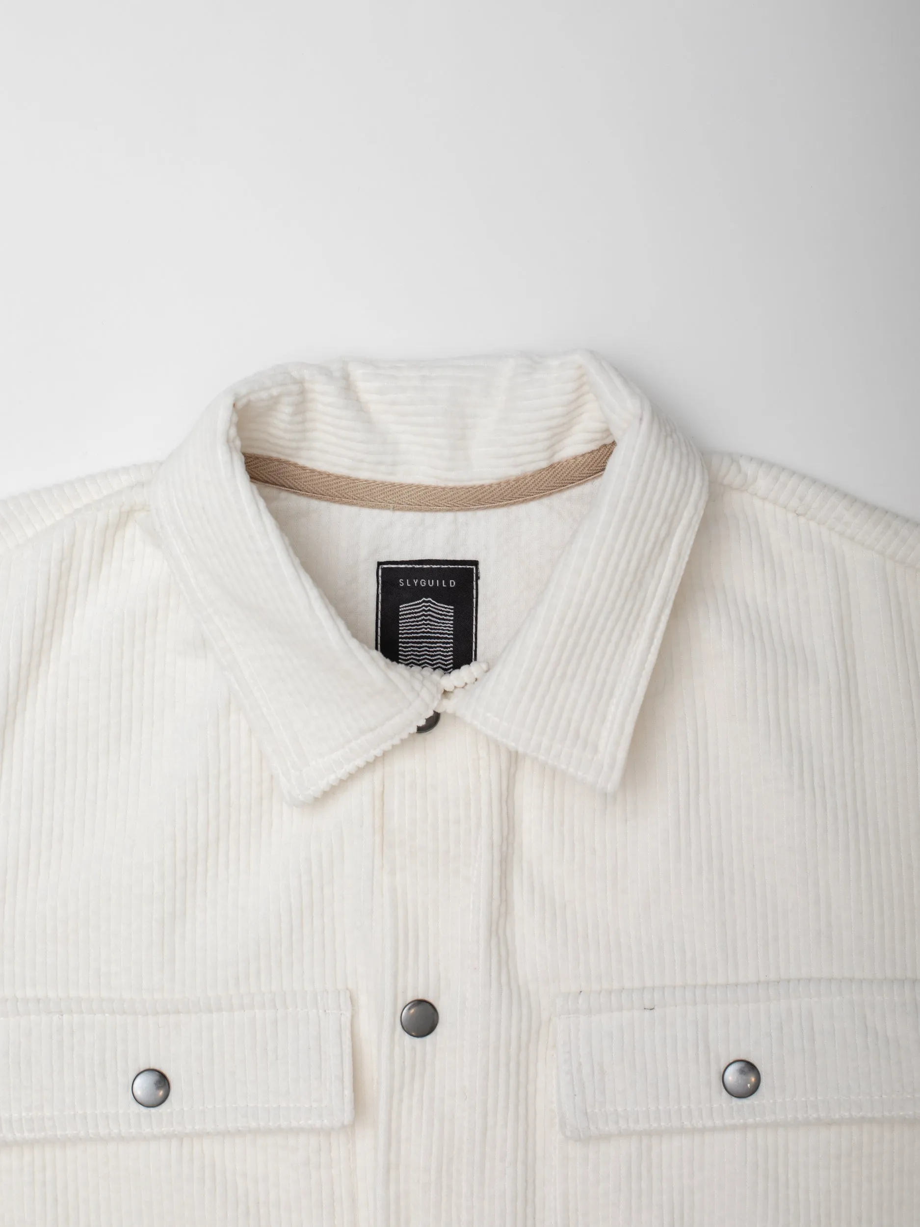 Off White Cord Over Shirt