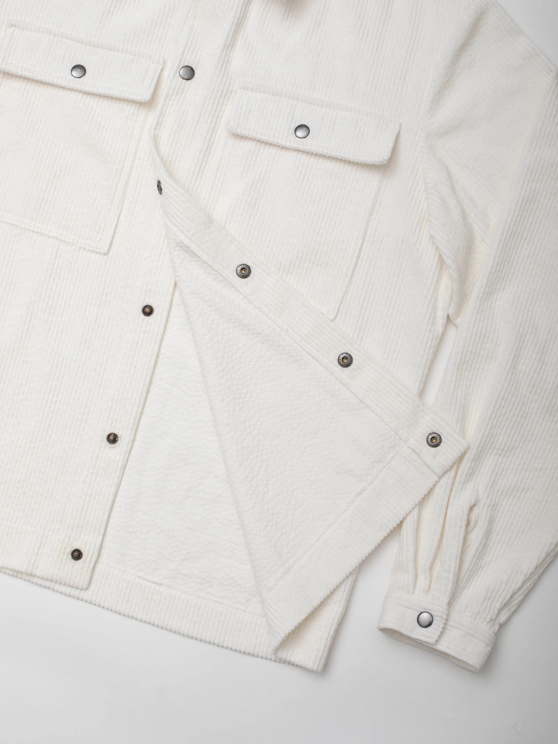 Off White Cord Over Shirt