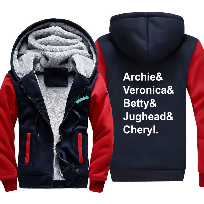 Riverdale Jackets - Solid Color Riverdale Super Cool Logo Icon Fleece Jacket