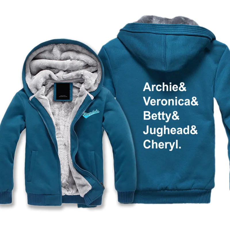 Riverdale Jackets - Solid Color Riverdale Super Cool Logo Icon Fleece Jacket