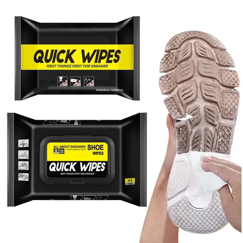 Shiny shoes in a flash: wet wipes for flawless elegance! 