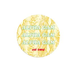 Sorority Snakeskin Button