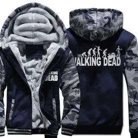 The Walking Dead Jackets - Solid Color The Walking Dead Series Evolution Theory Icon Fleece Jacket
