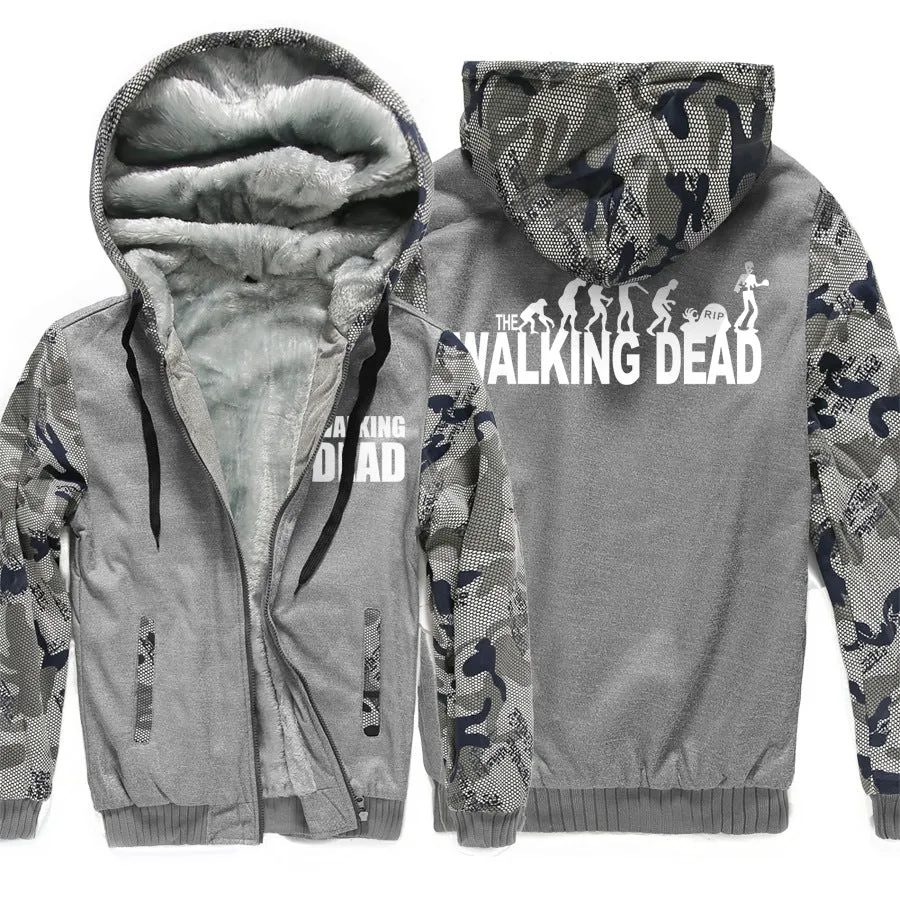 The Walking Dead Jackets - Solid Color The Walking Dead Series Evolution Theory Icon Fleece Jacket