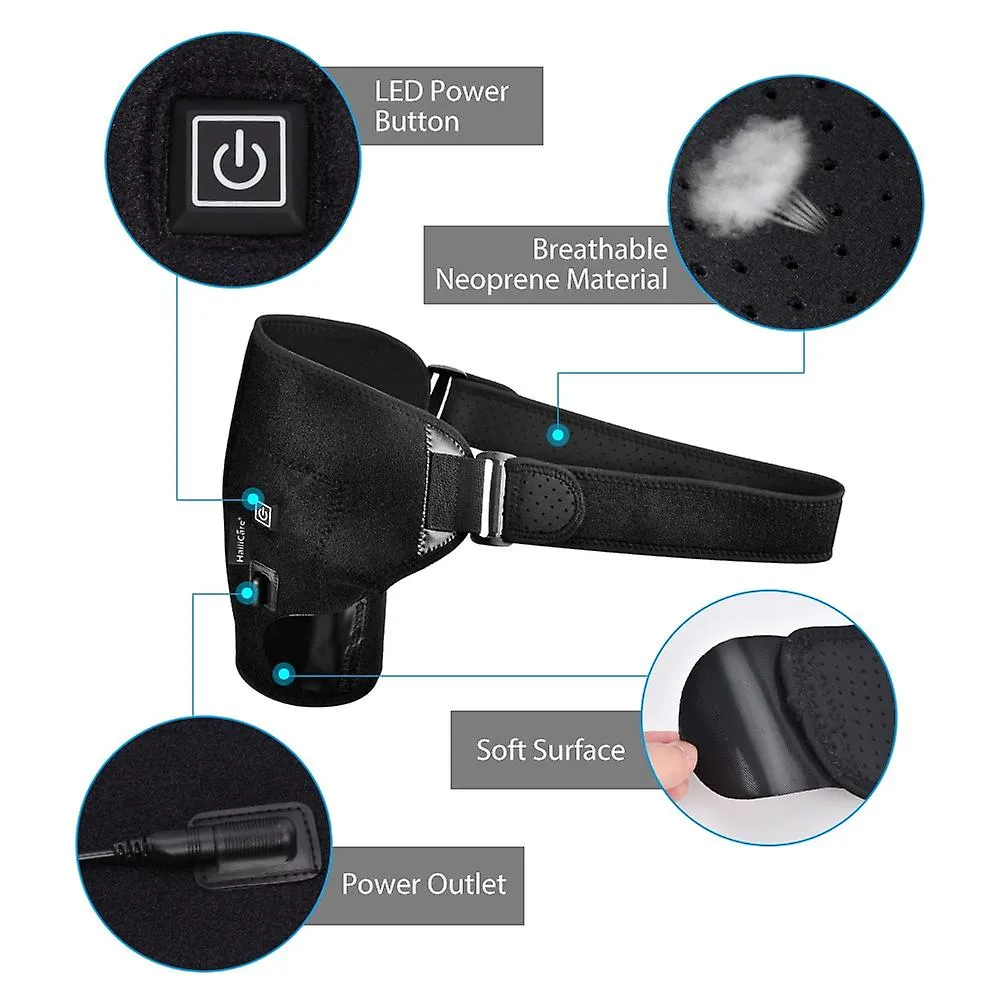 US Plug Electric Heat Therapy AdjUStable Shoulder Brace Back Support Belt For Dislocated Shoulder Rehabilitation Fa0553