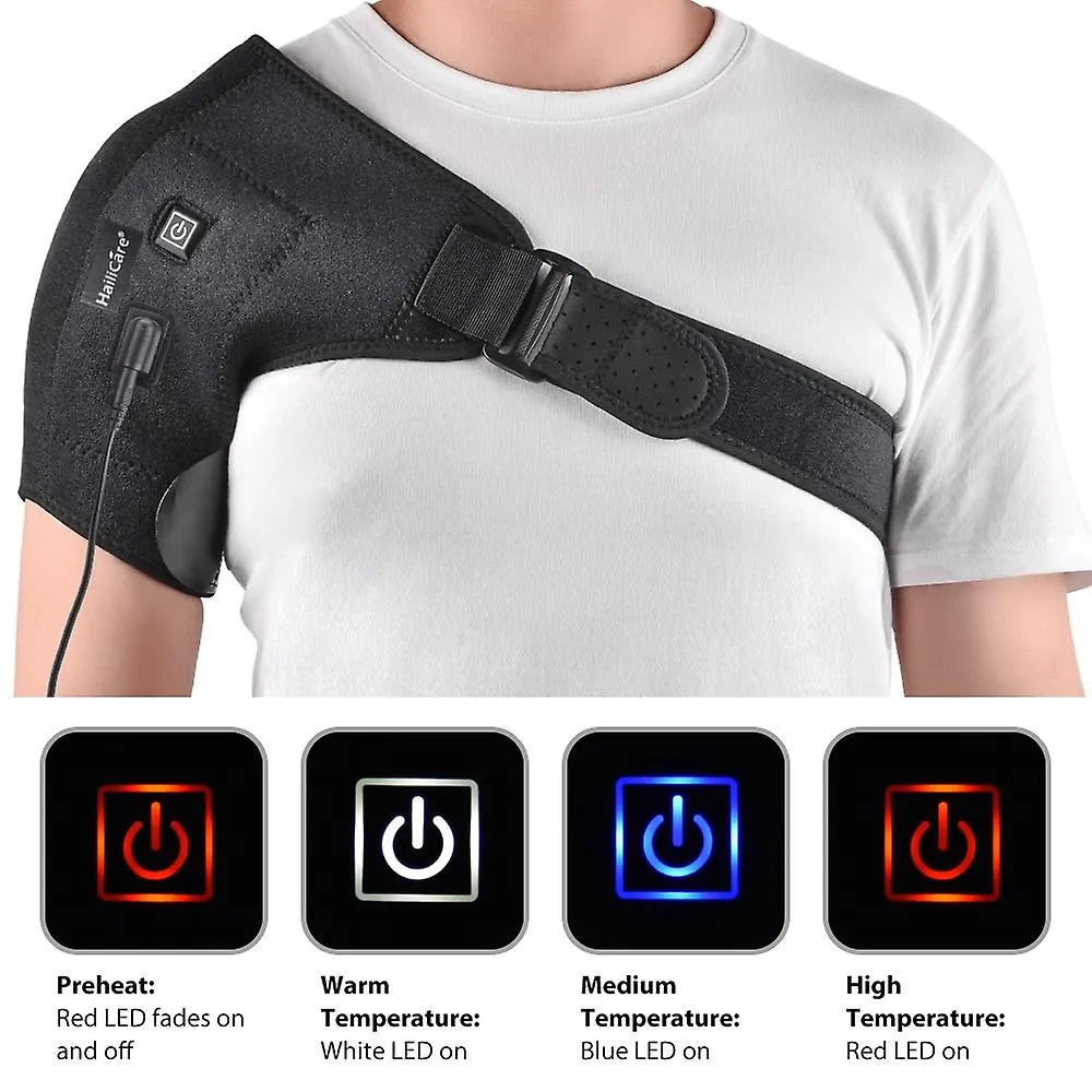 US Plug Electric Heat Therapy AdjUStable Shoulder Brace Back Support Belt For Dislocated Shoulder Rehabilitation Fa0553
